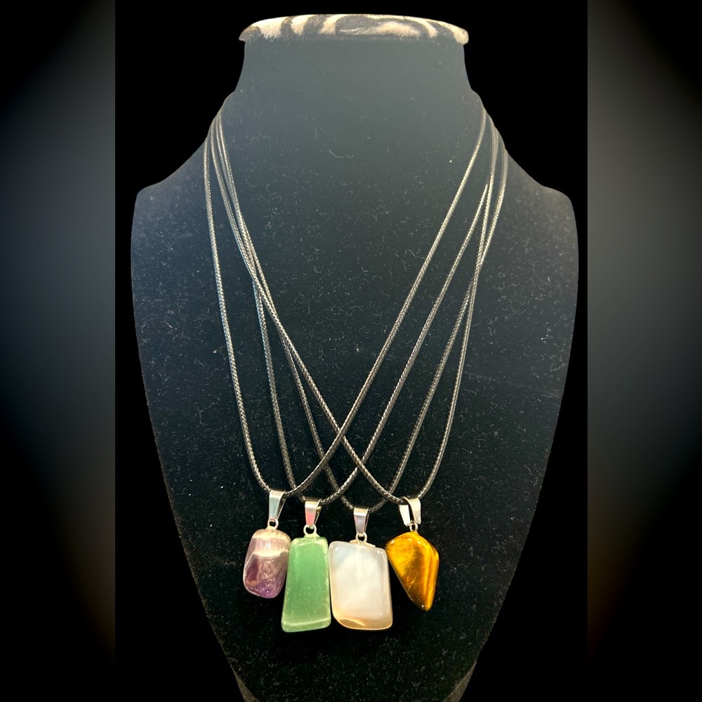 3/$30 Crystal Quartz Stone Pendant Necklace - Choice of 1
